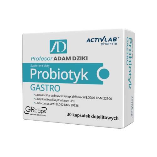 Zdjęcie produktu - Activlab Probiotyk Gastro, 30 kaps. - suplement diety z inuliną i bakteriami probiotycznymi