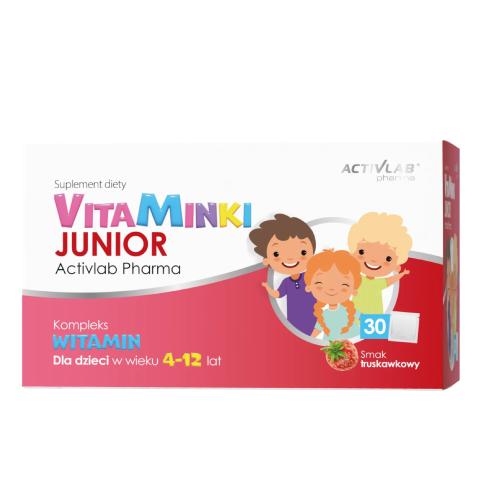 Zdjęcie produktu - ACTIVLAB VitaMinki Junior smak truskawkowy, 30 saszetek