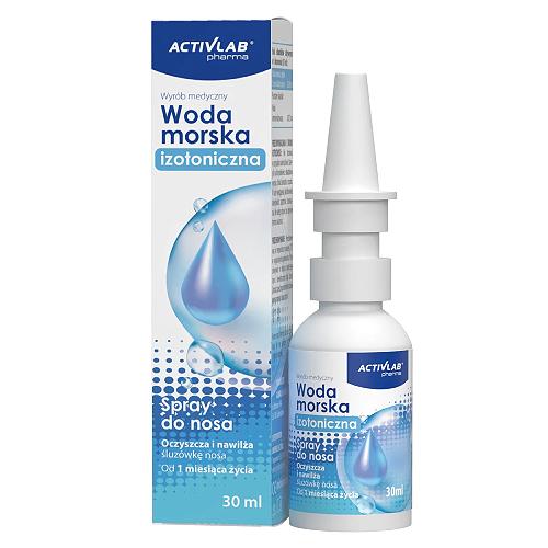 Zdjęcie produktu - ACTIVLAB Woda morska izotoniczna Spray do nosa, 30 ml
