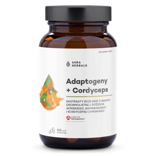 Zdjęcie produktu - Aura Herbals Adaptogeny + Cordyceps, 60 kaps.