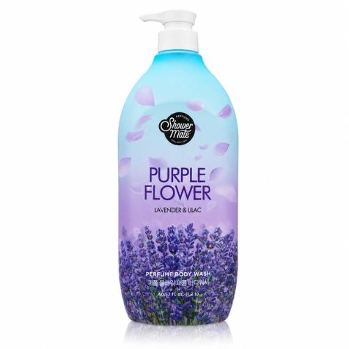 Zdjęcie produktu - Aekyung Showermate Purple Flower Perfumowany żel pod prysznic, 1,2 l