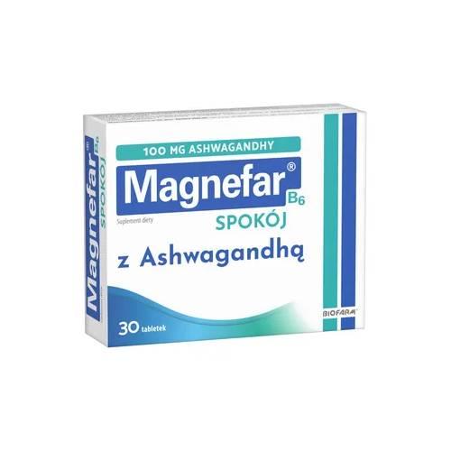Miniaturka artykułu - Magnefar B6 Spok&oacute;j z Ashwagandhą, 30tab.