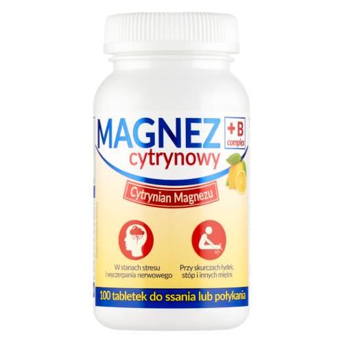 Miniaturka artykułu - Magnez Cytrynowy B Complex, 100 tabletek