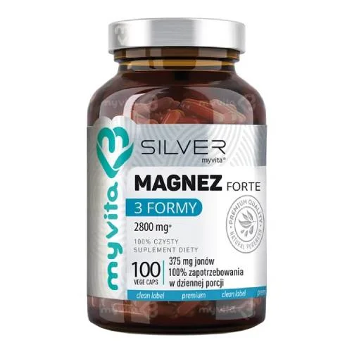 Miniaturka artykułu - MyVita Silver Magnez Forte 3 formy, 100 kaps.