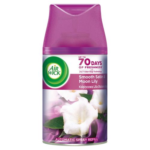 Zdjęcie produktu - Air Wick Automatyczny odświeżacz powietrza Księżycowa lilia otulona satyną, 250ml