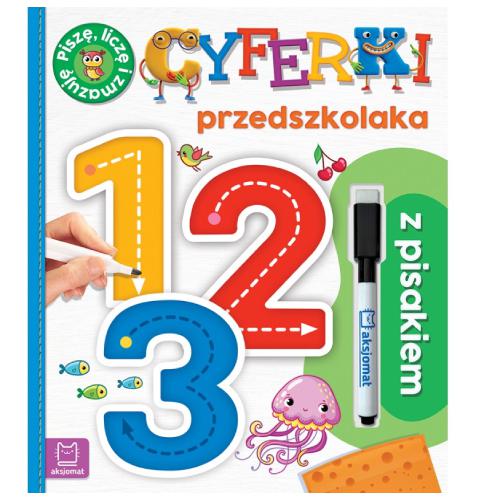 AKSJOMAT Cyferki przedszkolaka z pisakiem. Piszę, liczę i zmazuję