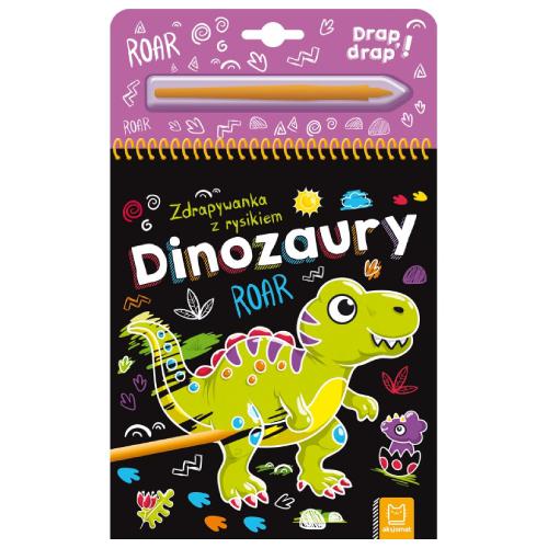 AKSJOMAT Dinozaury. Zdrapywanka z rysikiem