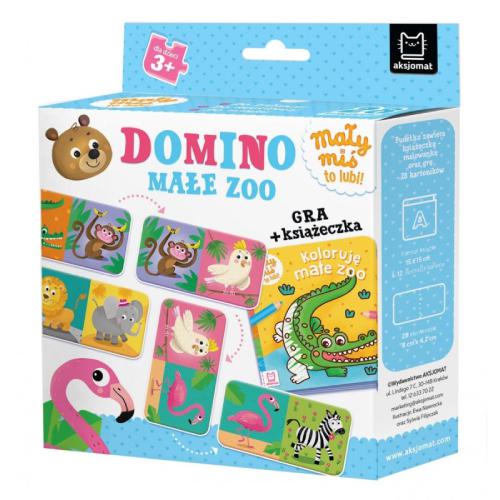 AKSJOMAT Domino. Małe zoo. Mały miś to lubi! Gra + książeczka