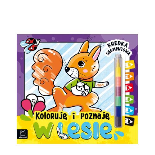 Zdjęcie produktu - AKSJOMAT Koloruję i poznaję - W lesie. Kredka segmentowa, 1szt.