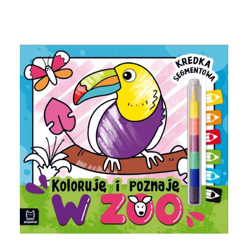 Zdjęcie produktu - AKSJOMAT Koloruję i poznaję - W ZOO. Kredka segmentowa, 1szt.