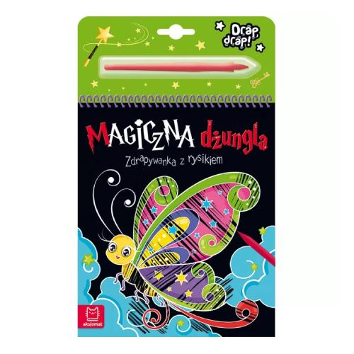 Zdjęcie produktu - AKSJOMAT Magiczna dżungla. Zdrapywanka z rysikiem, 1szt.