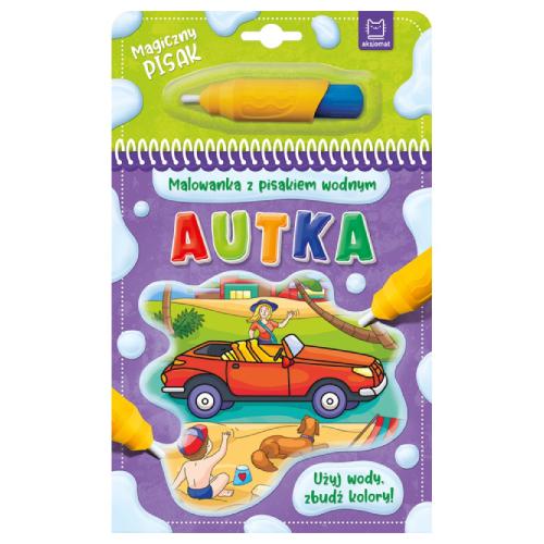 AKSJOMAT Malowanka z pisakiem wodnym. Autka