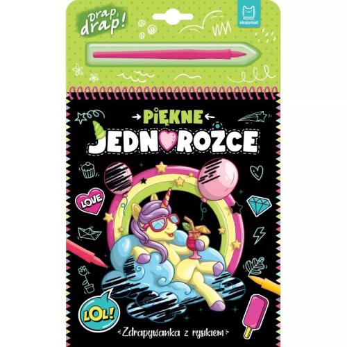 Zdjęcie produktu - AKSJOMAT Piękne jednorożce. Zdrapywanka z rysikiem