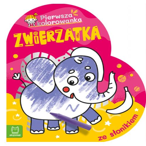 Zdjęcie produktu - AKSJOMAT Zwierzątka. Pierwsza kolorowanka ze słonikiem