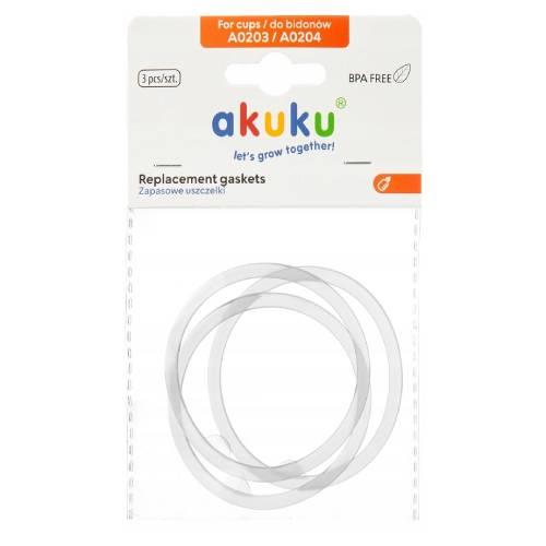 Zdjęcie produktu - AKUKU Zapasowe uszczelki do bidon&oacute;w, 3szt. A0203/A0204 