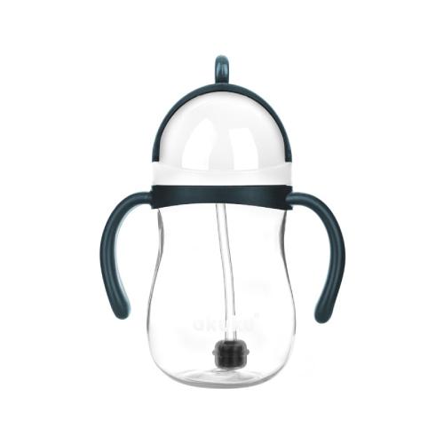 Zdjęcie produktu - AKUKU  Bidon ze słomką z odważnikiem blue/grey A0166, 280ml