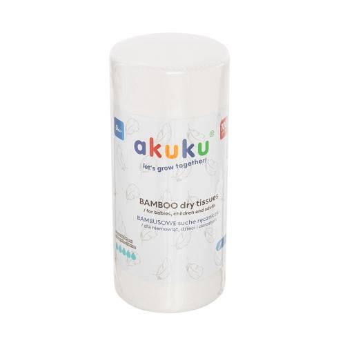 Zdjęcie produktu - AKUKU Jednorazowe bambusowe ręczniczki na rolce, 100 szt.