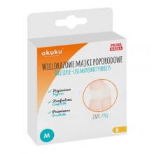 Zdjęcie produktu - AKUKU Majtki poporodowe siateczkowe wielorazowe rozmiar M, 2szt.