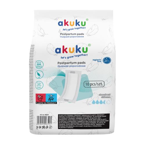 Zdjęcie produktu - AKUKU Podpaski poporodowe, 10szt.