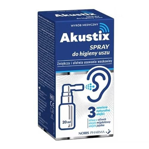 Zdjęcie produktu - Akustix Spray do higieny uszu, 20 ml