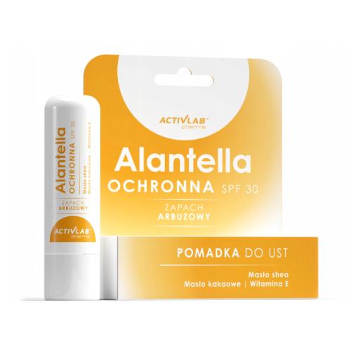 Zdjęcie produktu - ACTIVLAB PHARMA Alantella Ochronna pomadka do ust SPF30 zapach arbuzowy, 4,9g