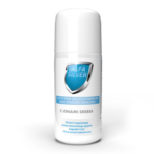 Zdjęcie produktu - ALFASILVER Suchy spray na rany z jonami srebra, 100 ml