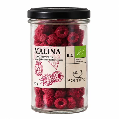 Miniaturka artykułu - Kornino Malina liofilizowana Eko, 45 g