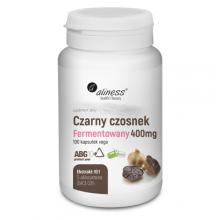Zdjęcie produktu - ALINESS Czarny czosnek fermentowany 400mg, 100 kapsułek