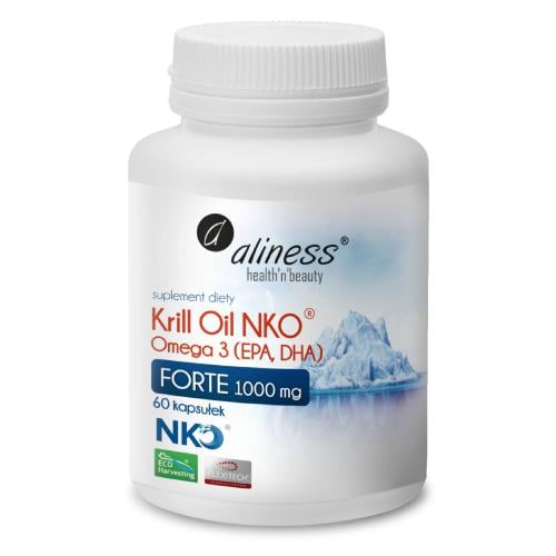 Zdjęcie produktu - Aliness Krill Oil NKO Forte 1000 mg Omega-3 (EPA, DHA), 60 kaps.