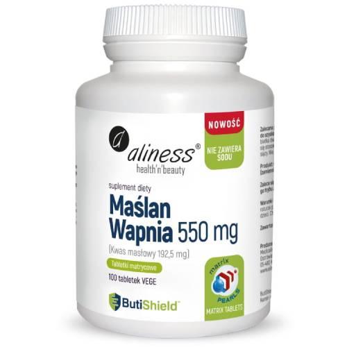 Zdjęcie produktu - Aliness Maślan wapnia 550 mg, 100 tabl. 
