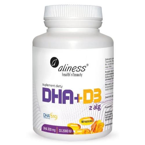 Zdjęcie produktu - ALINESS Omega DHA + D3, 60 kaps.