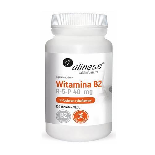 Zdjęcie produktu - Aliness Witamina B2 R-5-P 40 mg, 100 tabl.