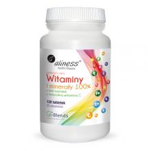 Zdjęcie produktu - ALINESS Witaminy i minerały 100 % - 120 tabletek