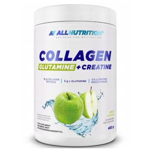 Zdjęcie produktu - Allnutrition Collagen Glutamine + Creatine Jabłko, 480 g