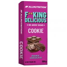 Zdjęcie produktu - ALLNUTRITION FitKing Delicious Cookie Double Chocolate &ndash;ciasteczka Podw&oacute;jna Czekolada, 128g