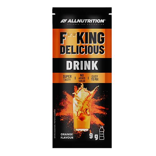 Zdjęcie produktu - Allnutrition Fitking Delicious Drink Orange Proszek do sporządzenia napoju Pomarańcza, 9 g