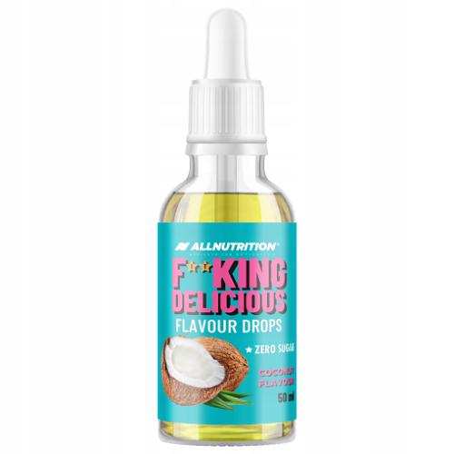 Zdjęcie produktu - Allnutrition Fitking Delicious Flavour Drops Aromatyzowane krople smak kokos, 50 ml