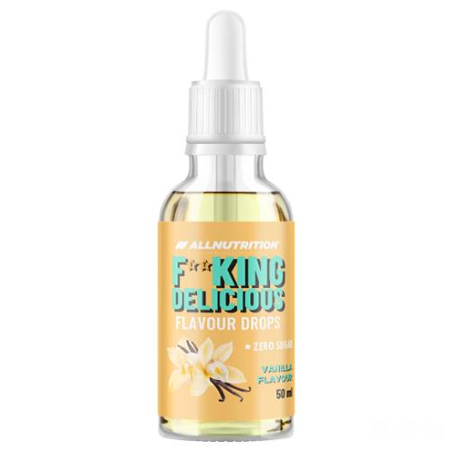 Zdjęcie produktu - Allnutrition Fitking Delicious Flavour Drops Aromatyzowane krople smak wanilia, 50 ml