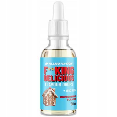 Zdjęcie produktu - Allnutrition Fitking Delicious Flavour Drops Gingerbread Krople smak piernikowy, 50 ml