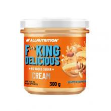 Zdjęcie produktu - Allnutrition Fitking Delicious Krem o smaku białej czekolady na bazie orzeszk&oacute;w ziemnych z dodatkiem soli himalajskiej, 300 g KR&Oacute;TKA DATA 31.10.2026
