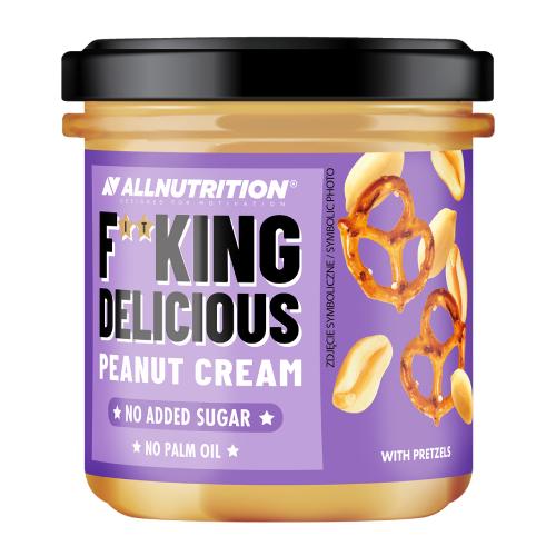 Zdjęcie produktu - Allnutrition Fitking Delicious Peanut Cream Krem orzechowy z precelkami, 350 g