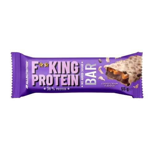Zdjęcie produktu - Allnutrition Fitking Delicious Protein Bar Baton o smaku ciasteczkowo - śmietankowym, 55 g KR&Oacute;TKA DATA 31.10.2026