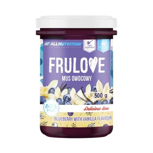 Zdjęcie produktu - Allnutrition Frulove Mus Owocowy, o smaku jagoda - wanilia, 500 g