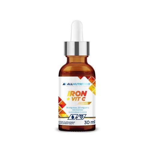 Zdjęcie produktu - Allnutrition Iron + Vit C Drops, 30 ml