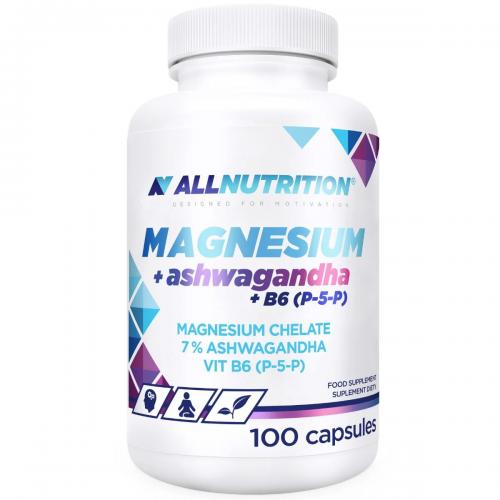 Zdjęcie produktu - Allnutrition Magnesium+ Ashwagandha + B6(P-5-P), 100 kaps.