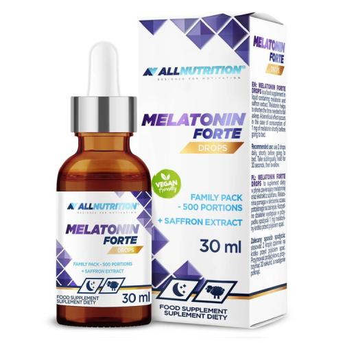 Zdjęcie produktu - ALLNUTRITION Melatonin Forte Drops Melatonina w kroplach, 30ml (23%)