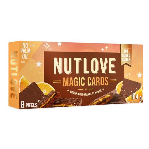 Zdjęcie produktu - ALLNUTRITION Nutlove Magic Cards Ciasteczka kakaowe z kremem pomarańczowym, 104g