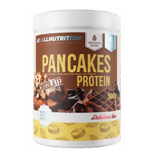 Zdjęcie produktu - ALLNUTRITION Pancakes Protein Mieszanka do naleśnik&oacute;w i gofr&oacute;w o smaku czekoladowym, 500g