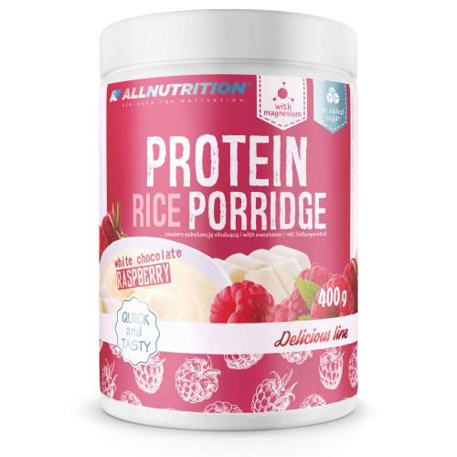 Zdjęcie produktu - ALLNUTRITION Protein Rice Porridge Proteinowa kaszka ryżowa Malina & Biała Czekolada, 400g