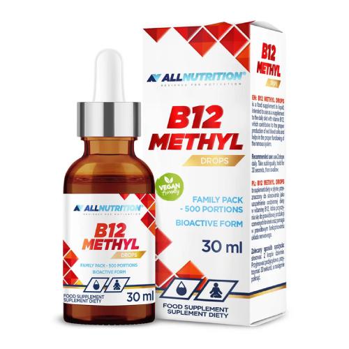 Zdjęcie produktu - ALLNUTRITION Witamina B12 Methyl Drops, 30 ml
